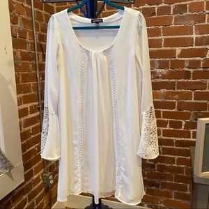 White Bell Sleeve Dress